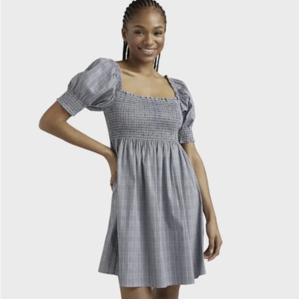 HILL HOUSE Athena Plaid Mini Dress